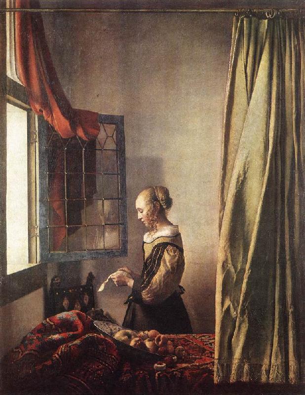 Jan Vermeer Girl Reading a Letter at an Open Window France oil painting art